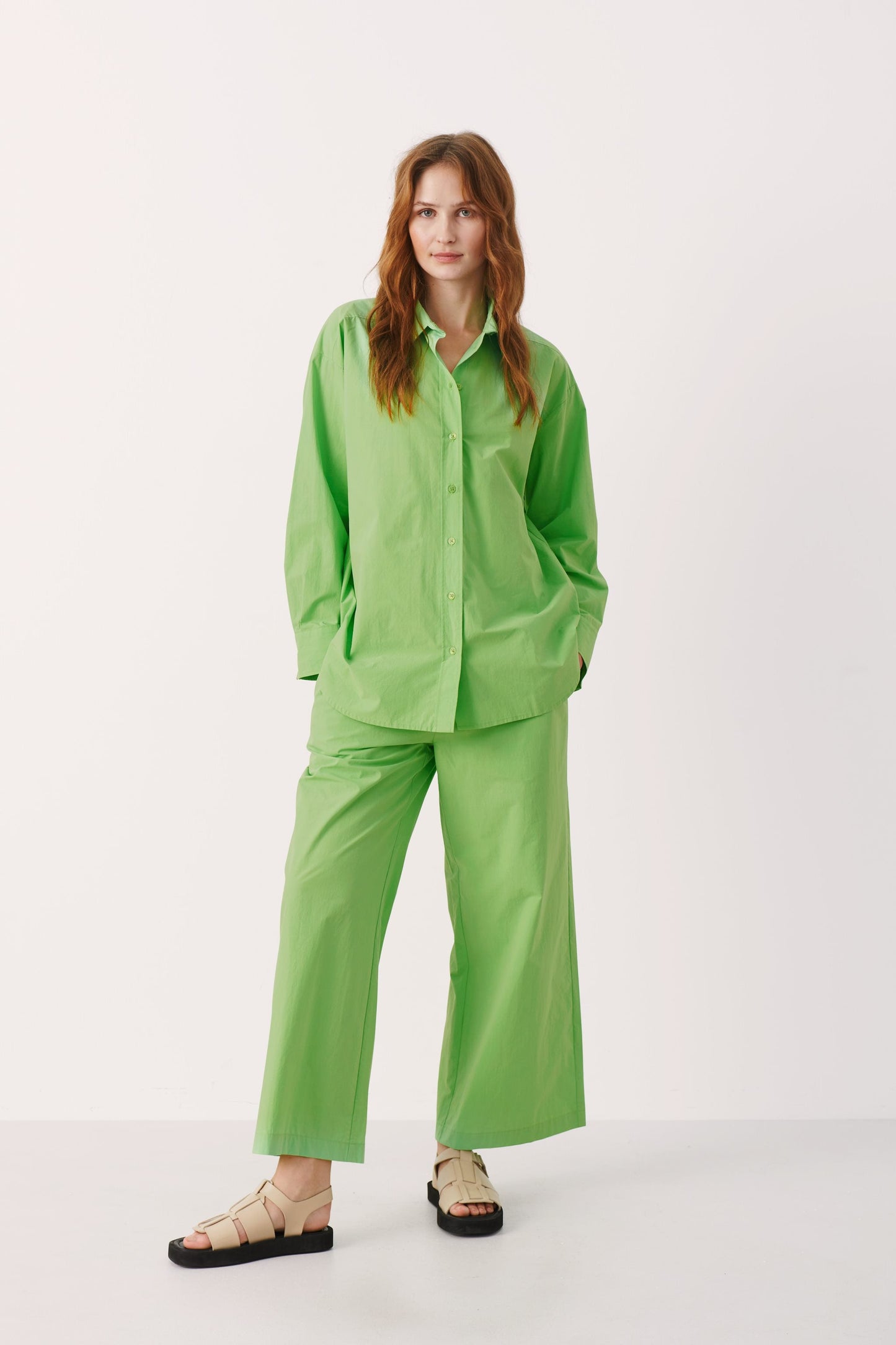 Part Two Savanna Grass Green skjorte