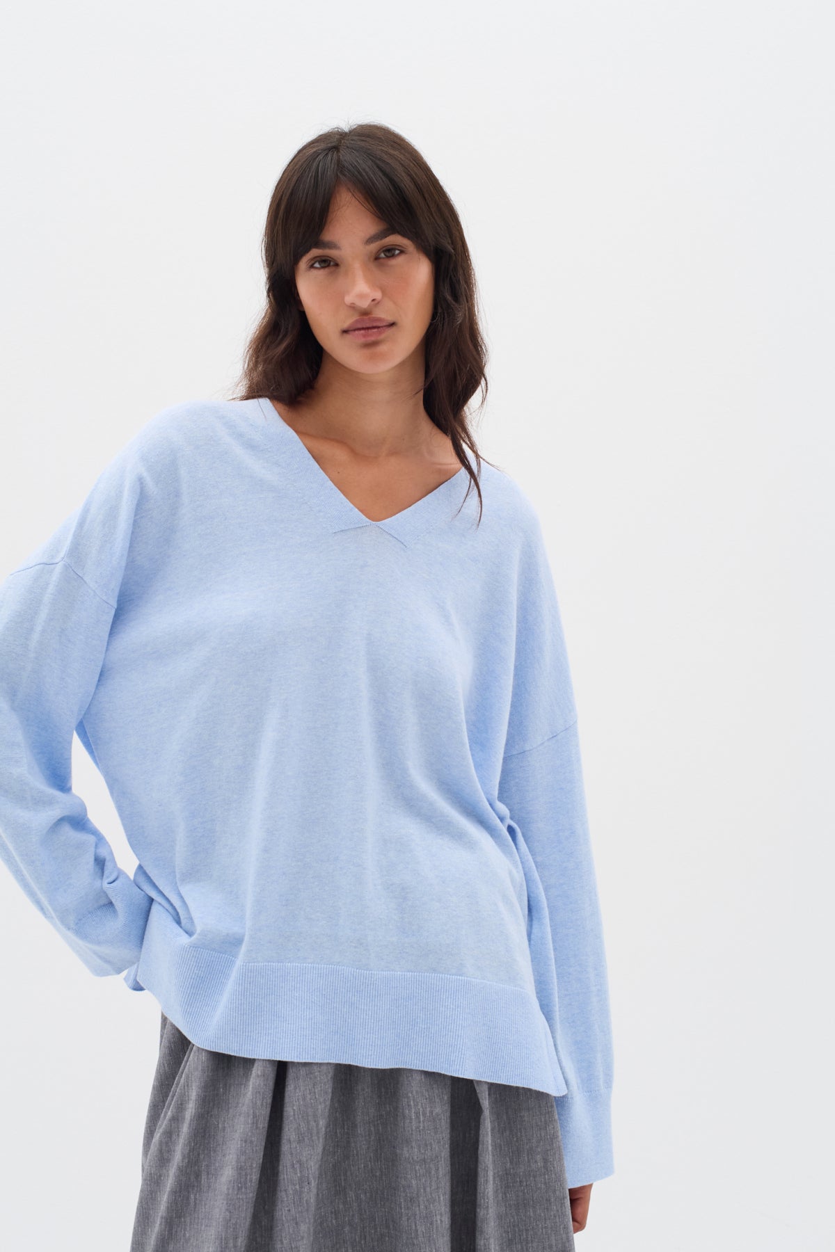 Inwear Yas Lys Blå V-Neck