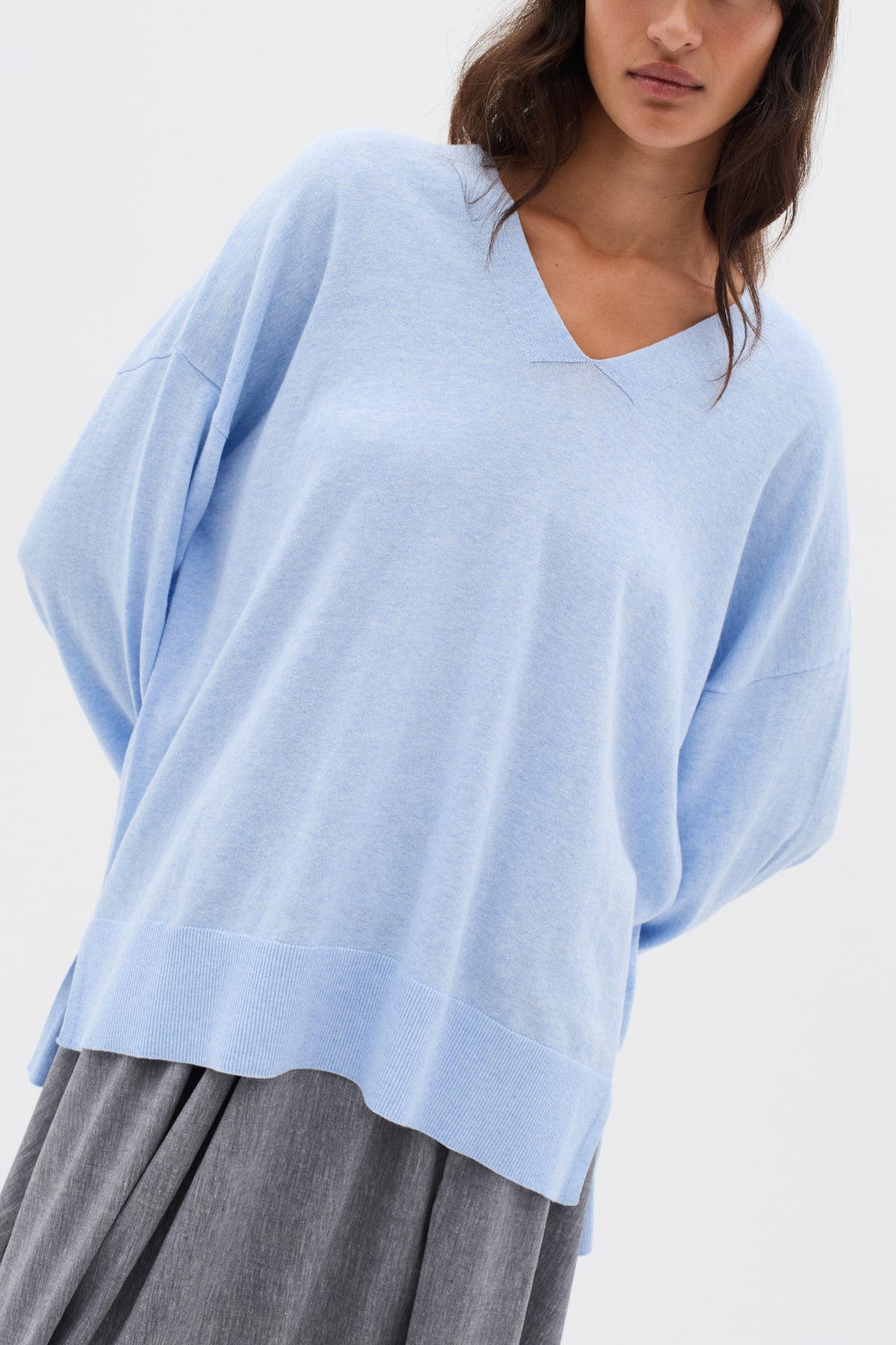 Inwear Yas Lys Blå V-Neck