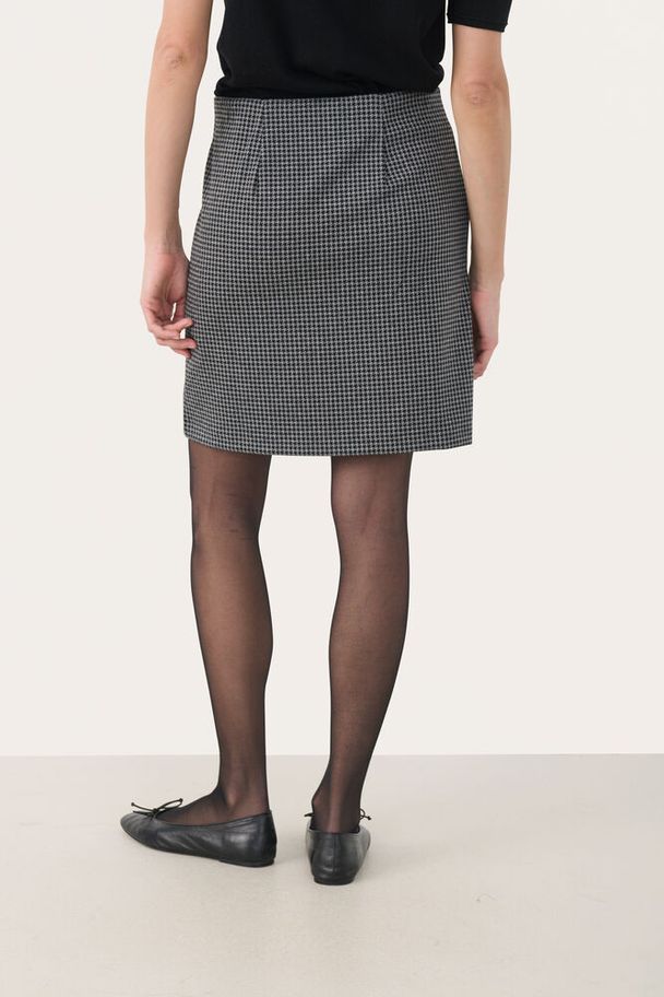 Part Two Corinne Medium Grey Check Skjørt