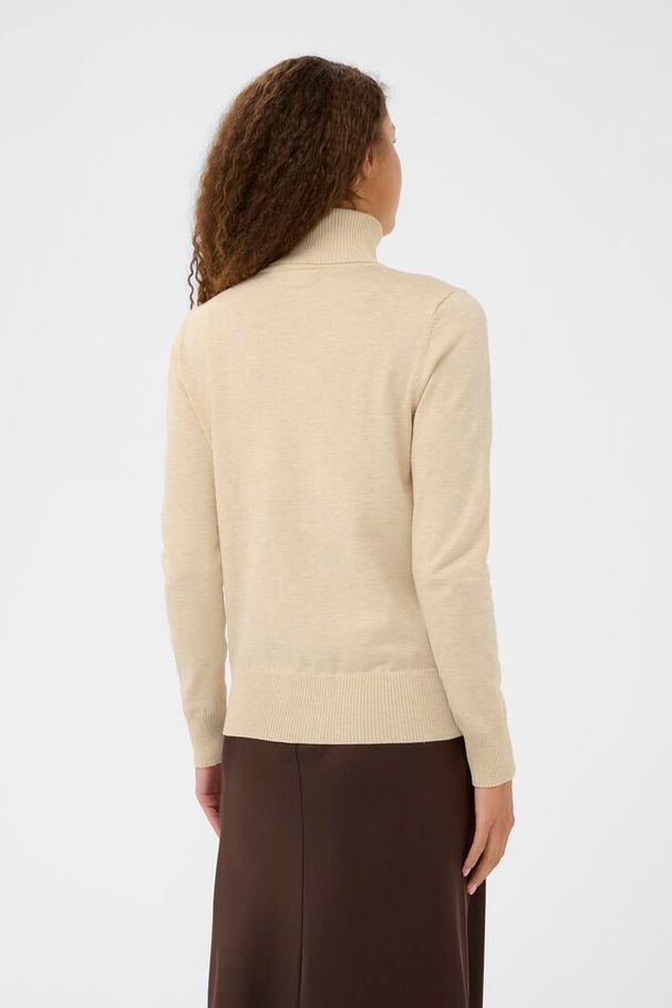 Saint Tropez Mila Høyhalset Brown Rice Melage Genser