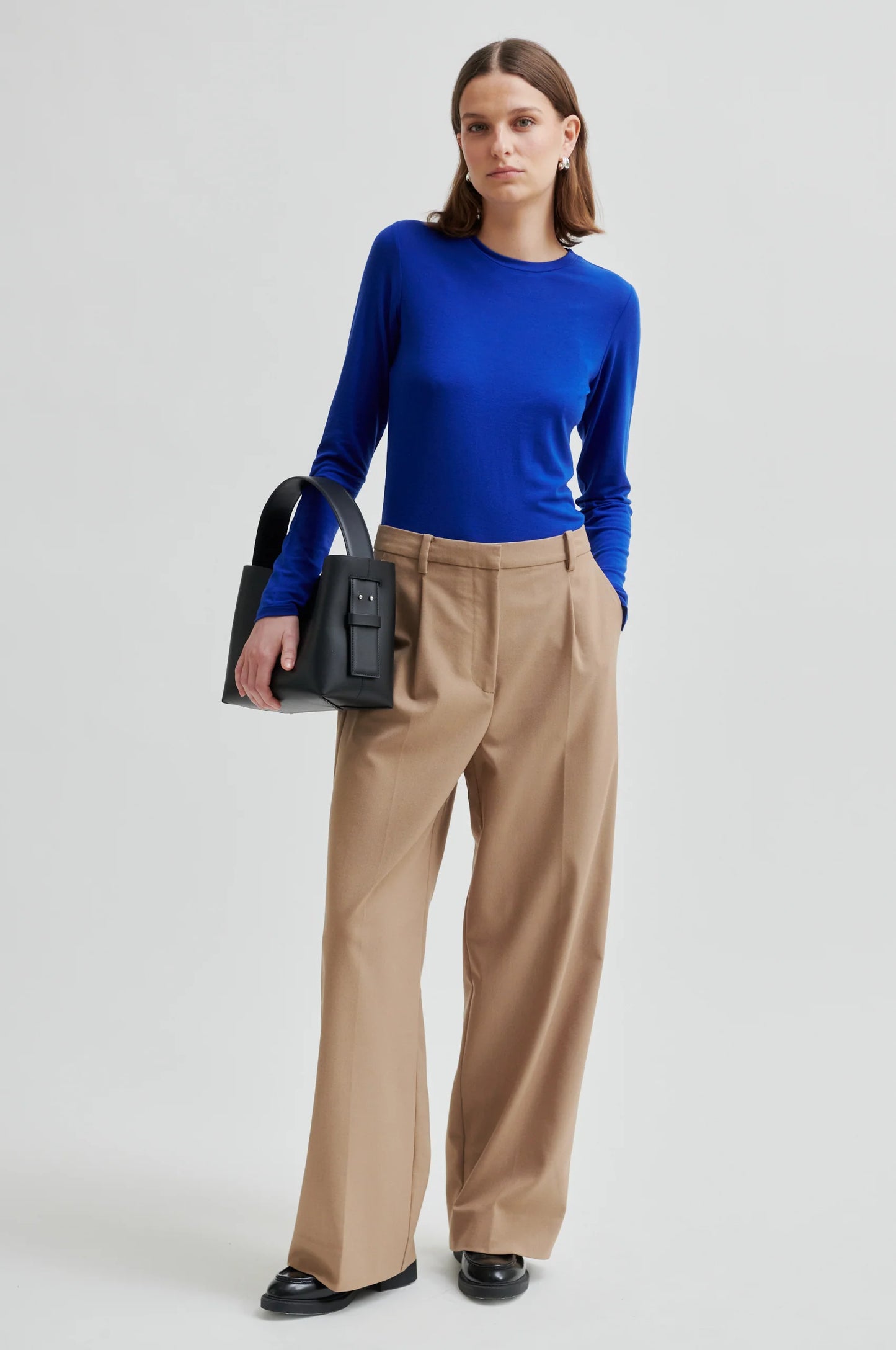 Second Female Matima O-Neck Mazarine Blue LS Tee