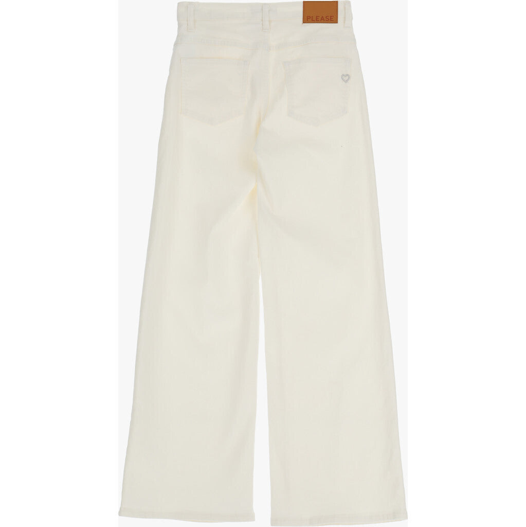 Please Anne Color Bianco Lana Jeans