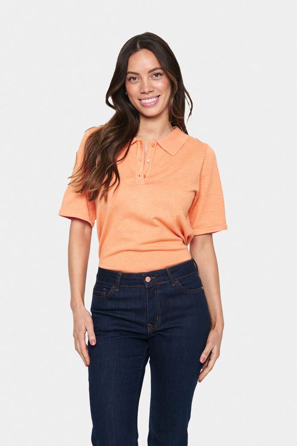 Saint Tropez Mila Polo SS Paradise Melange Genser