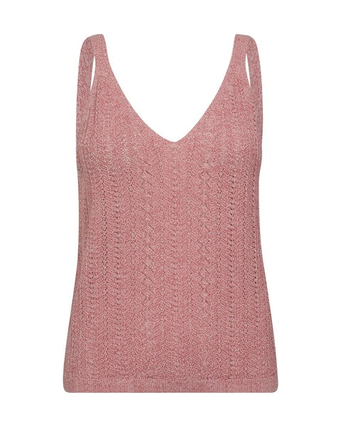 Mos Mosh Cressida Melange Faded Rose Knit Topp