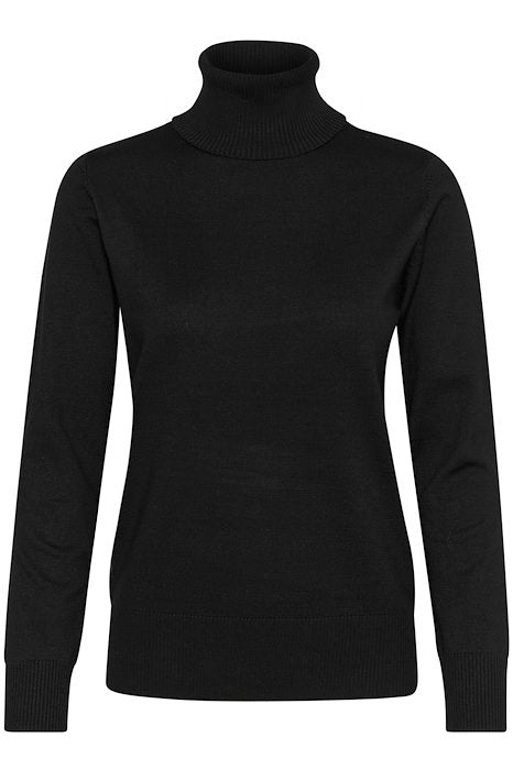 Saint Tropez Mila Høyhalset Black Genser