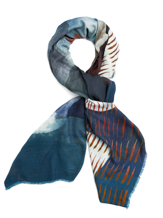 Katrin Uri Skjerf Devotion Blue