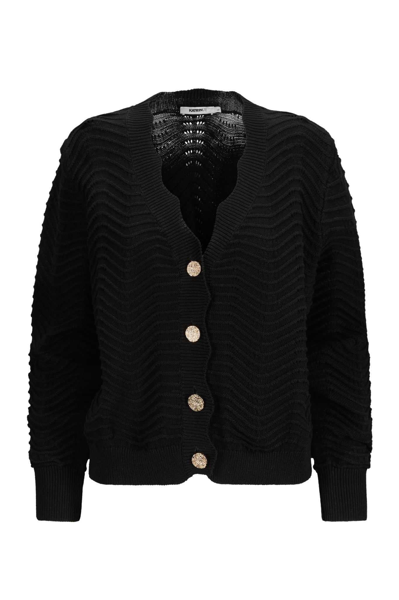 Katrin Uri The Wave Inez Sort Cardigan