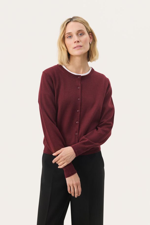 Part Two Noelani Tawny Port Cardigan