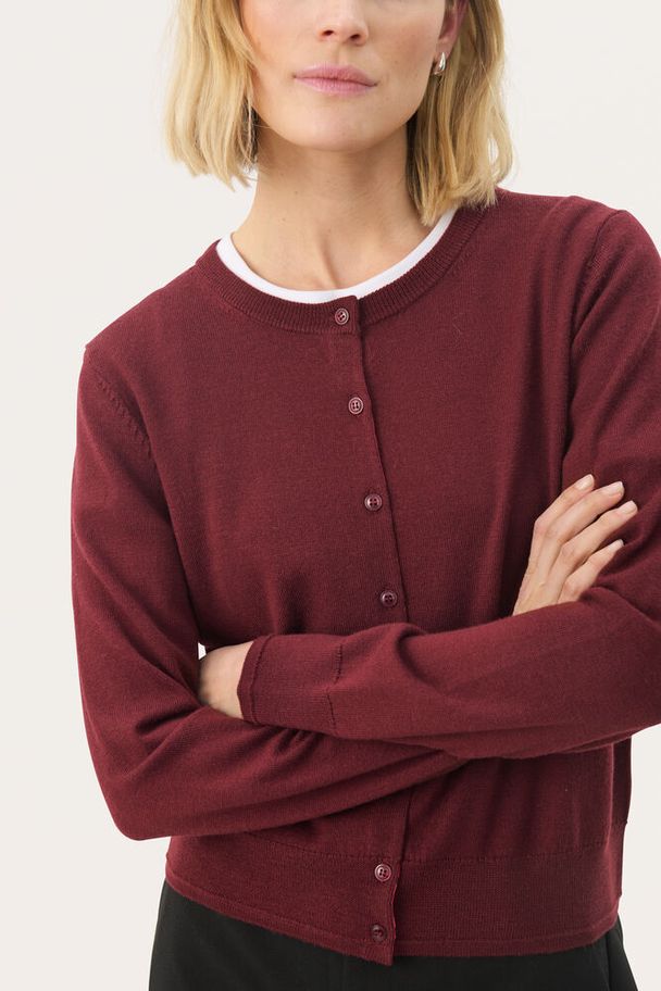 Part Two Noelani Tawny Port Cardigan