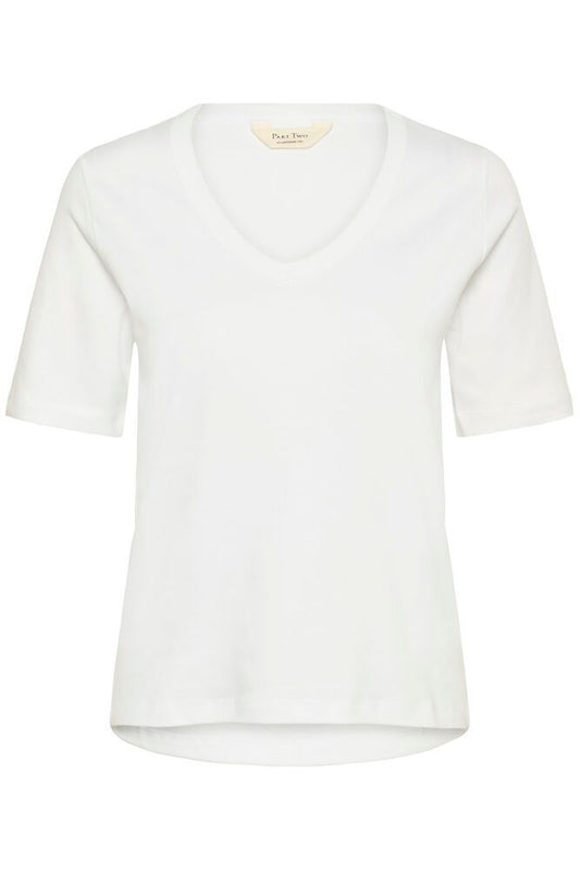Part Two Ratansa  White T-Skjorte