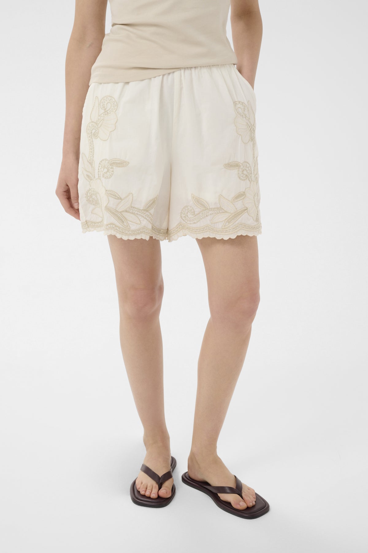 Part Two Bitja Shorts White French Oak