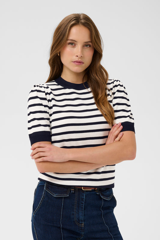 Saint Tropez Mila Striped SS Pullover