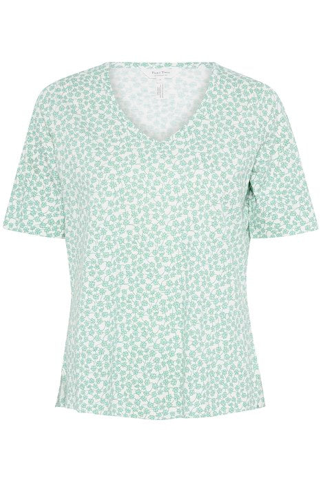 Part Two Curlia Green Mini blomster T-Skjorte