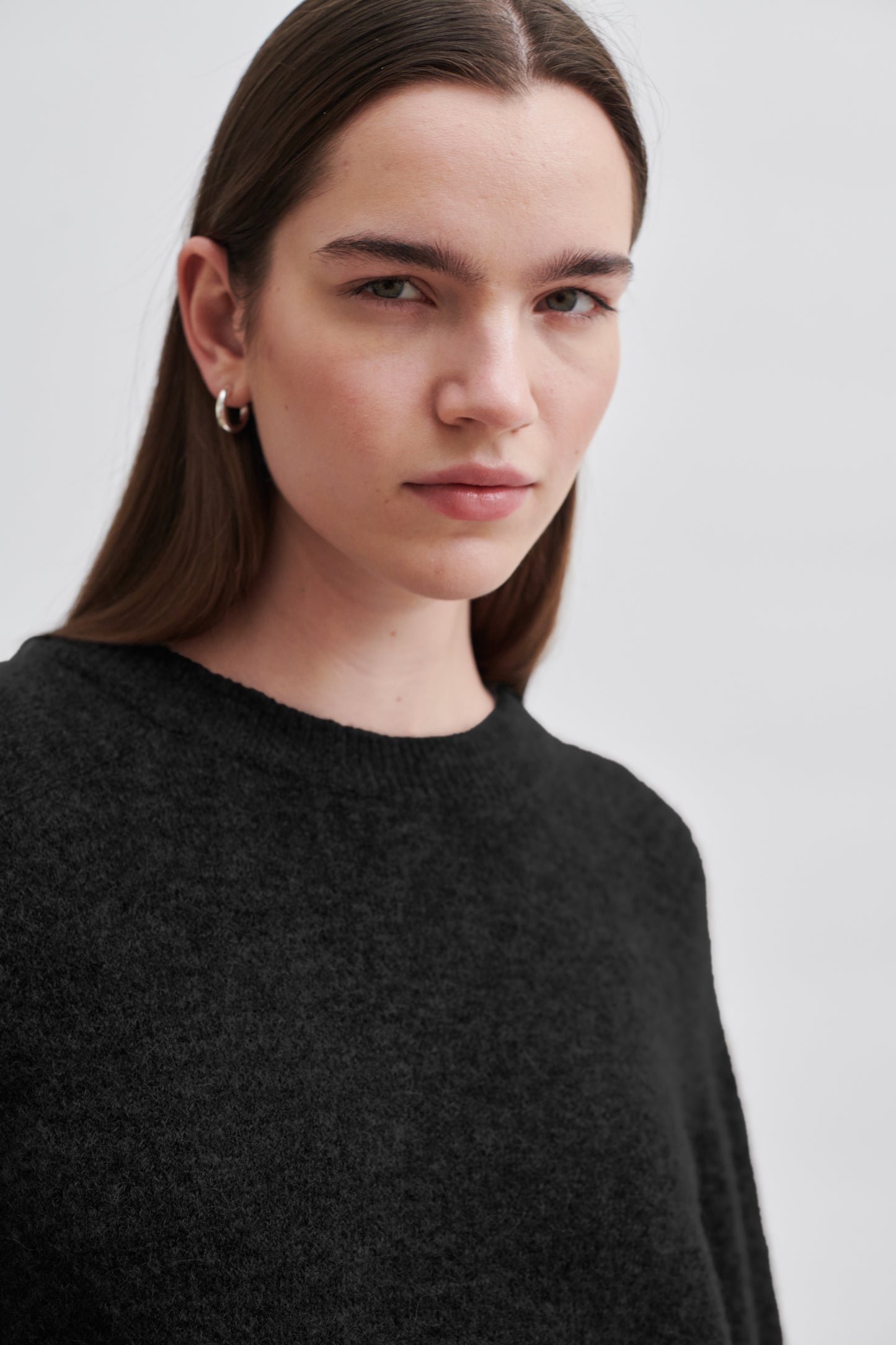 Second Female Brookline Knit Ragland Black O-Neck