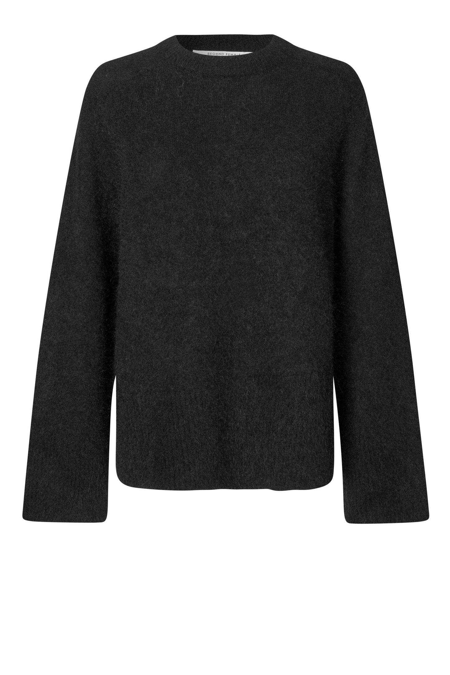Second Female Brookline Knit Ragland Black O-Neck