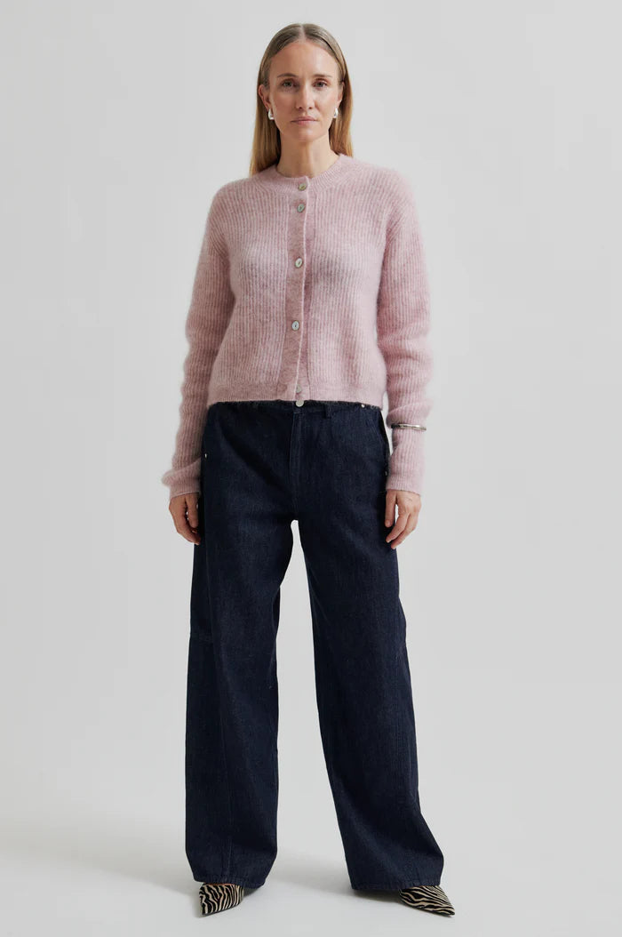 Second Female Andrea Knit LS Sepia Rose Cardigan