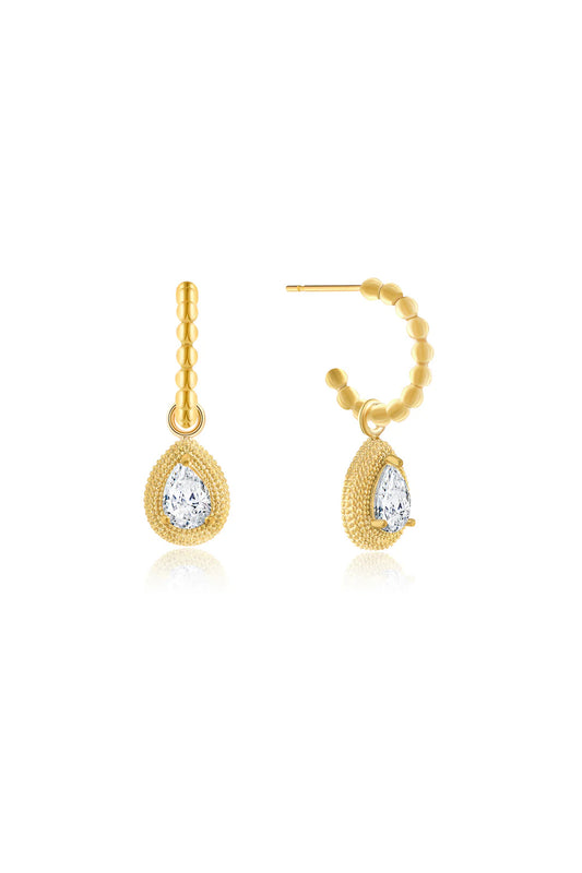 Camilla Øhrling Crystal Drop Hoop Øredobber