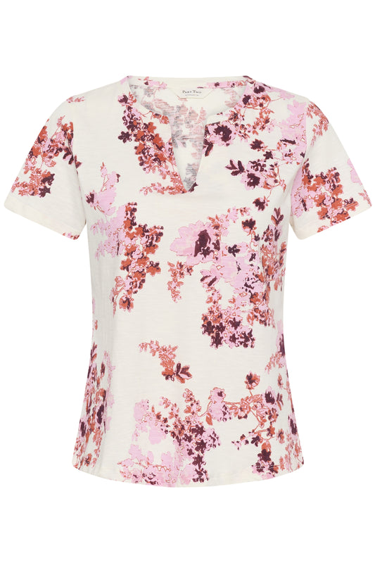 Part Two Gesinas Pink Shadow Flower T-skjorte