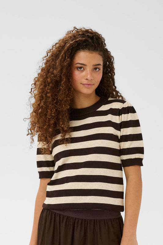 Saint Tropez Mila SS Block Stripe Pullover