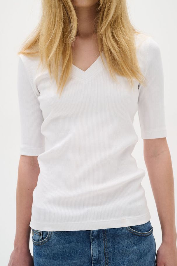 InWear Dagna Bright White V-Hals T-skjorte