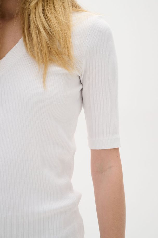 InWear Dagna Bright White V-Hals T-skjorte